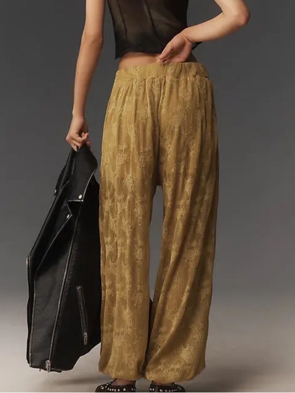 MAEVE➕ANTHROPOLOGIE Sheer Lace Balloon Pants NWT - Picture 4 of 9